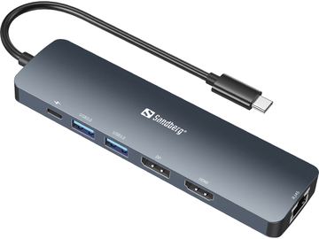 SANDBERG Dockingstation - USB-C - HDMI, DP von LumaTech