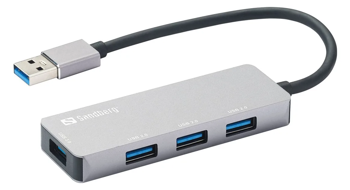 SANDBERG Hub - 1 x SuperSpeed USB 3.0 + 3 x USB 2.0, Ansicht 2