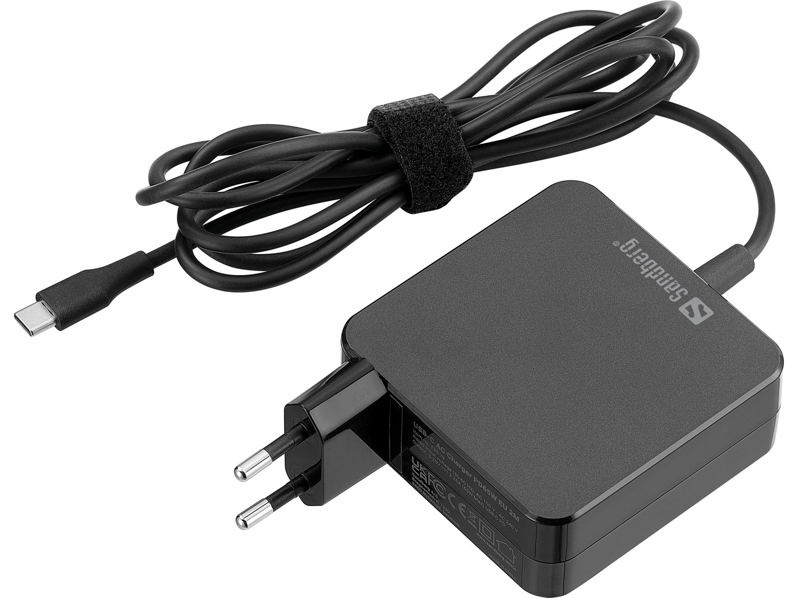 SANDBERG Netzteil - 2m - 65 Watt - 3.25 A - PD (24 pin USB-C)