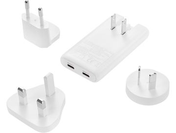 SANDBERG Netzteil - 4in1 - 65 Watt - 3 A - PD - 2 Ausgabeanschlussstellen (24 pin USB-C) von LumaTech