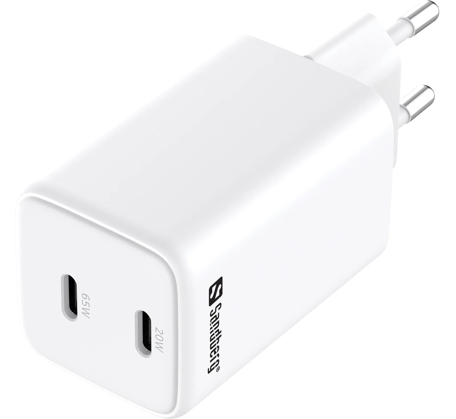 SANDBERG Netzteil - 65 Watt - 3.25 A - 2 Ausgabeanschlussstellen (24 pin USB-C), Ansicht 4