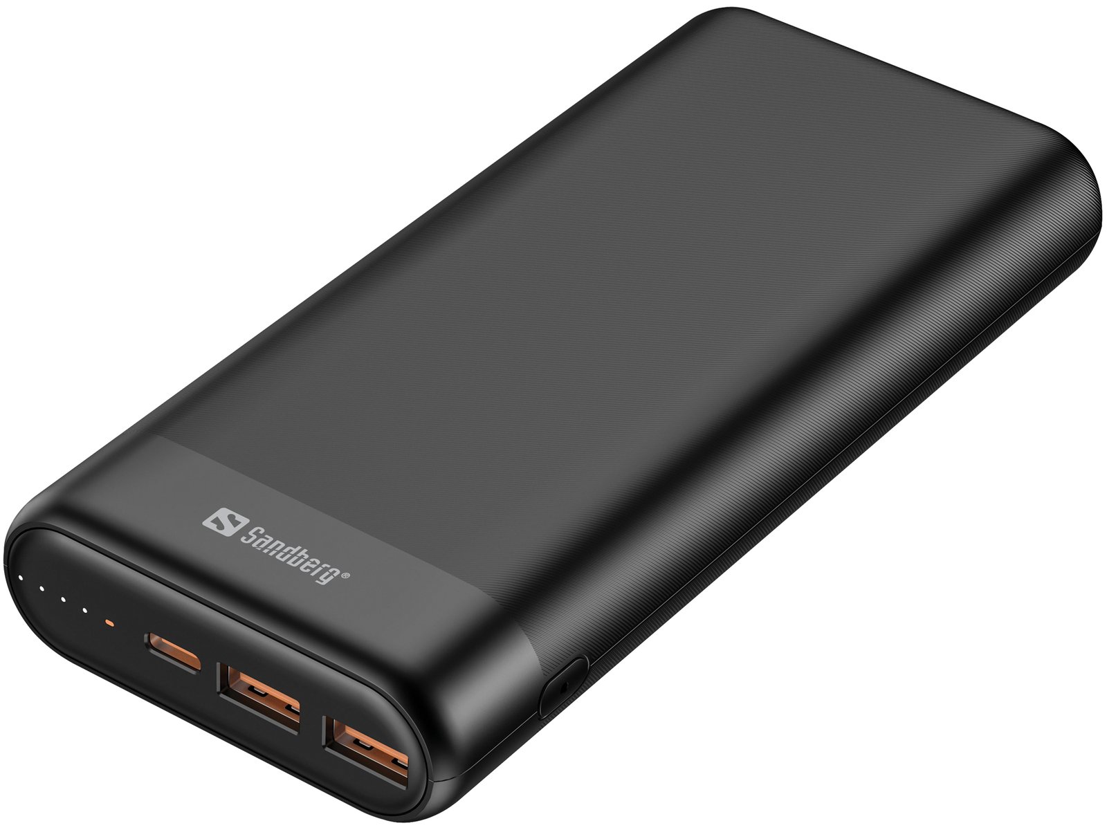 SANDBERG Powerbank - 20000 mAh - 74.4 Wh - 3.25 A - PD, QC 3.0 - 3 Ausgabeanschlussstellen (2 x USB, 24 pin USB-C)