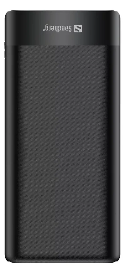 SANDBERG Powerbank - 20000 mAh - 74.4 Wh - 3.25 A - PD, QC 3.0 - 3 Ausgabeanschlussstellen (2 x USB, 24 pin USB-C), Ansicht 2