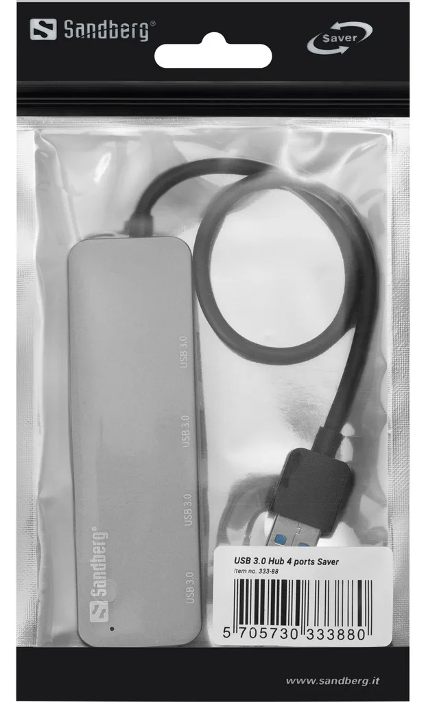 SANDBERG Saver - Hub - 4 x SuperSpeed USB 3.0, Ansicht 2