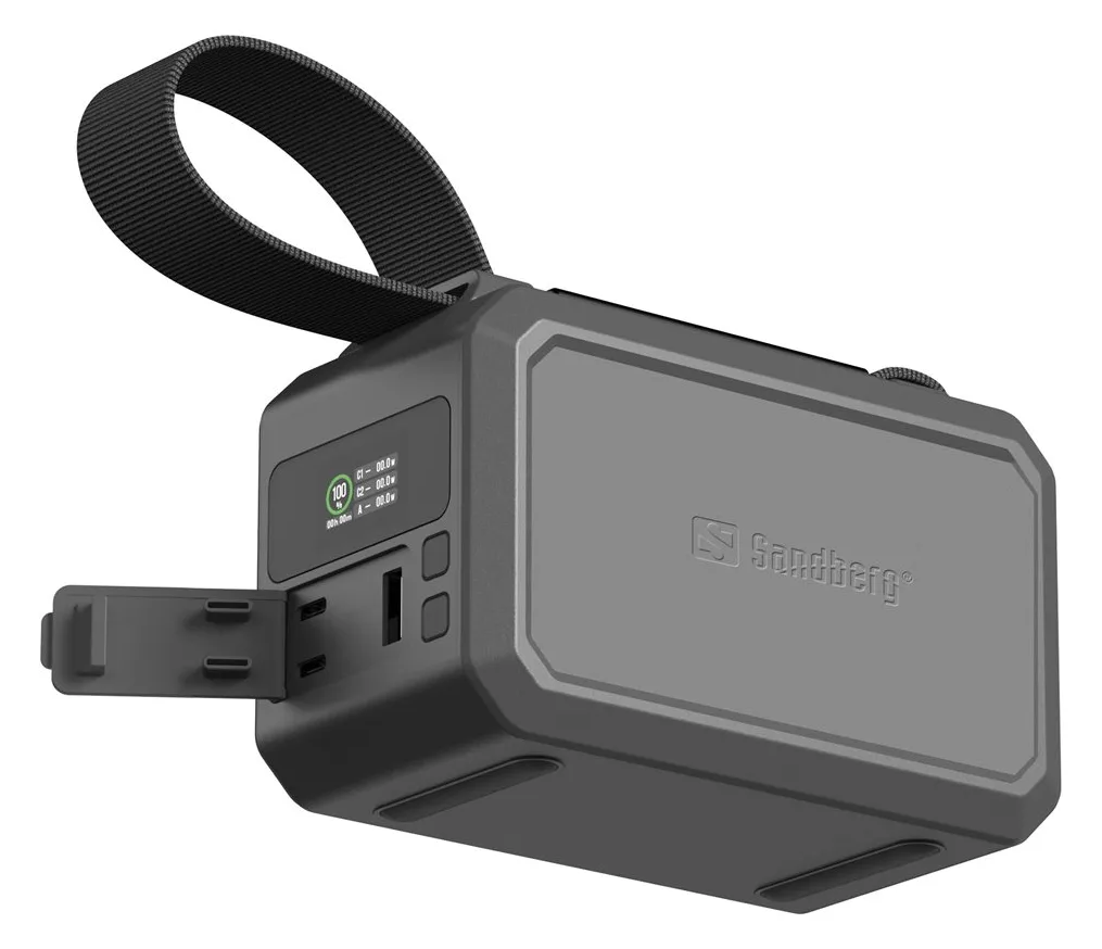 SANDBERG Survivor - Powerbank - 40000 mAh - 154 Wh - 100 Watt - 5 A - QC 3.0 - 3 Ausgänge (USB Typ A, 2 x USB-C), Ansicht 3