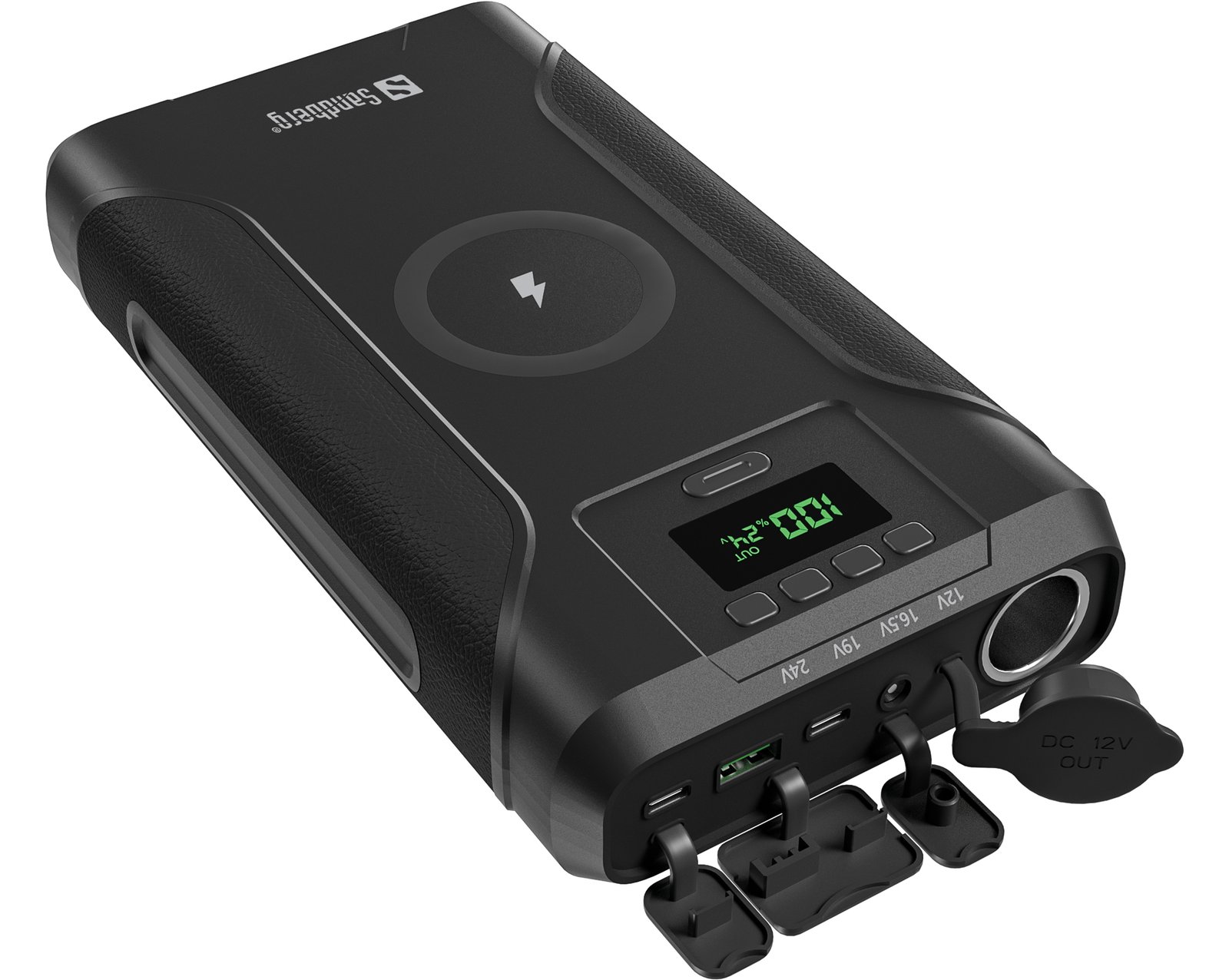 SANDBERG Survivor 7in1 - Powerbank - 76800 mAh - 276.48 Wh - 5 A - 5 Ausgänge (DC5521, 2 x 24-poliger USB-C (PD)