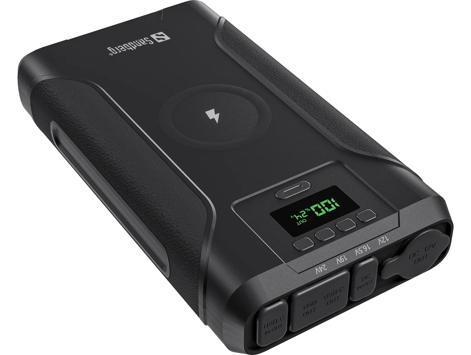 SANDBERG Survivor 7in1 - Powerbank - 76800 mAh - 276.48 Wh - 5 A - 5 Ausgänge (DC5521, 2 x 24-poliger USB-C (PD), Ansicht 3