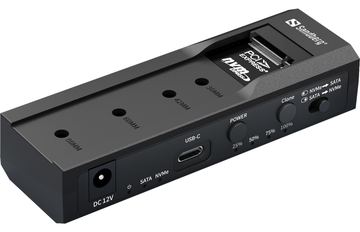 SANDBERG USB-3 Cloner+Dock M2+NVMe+SATA - SSD - SATA - Serial ATA II - Serial ATA III - 2.5,3.5,M.2 - USB 3.2 Gen 2 von LumaTech