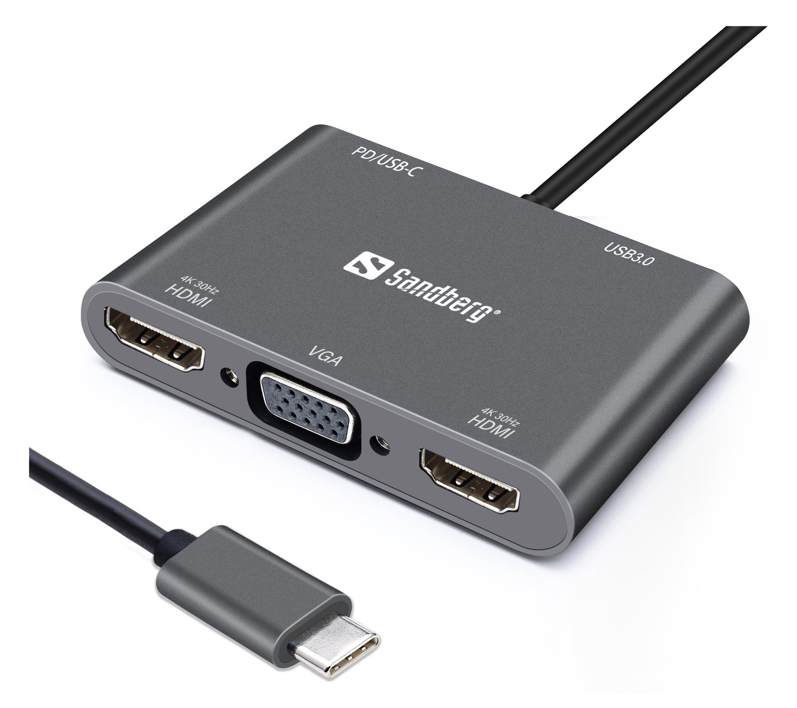 SANDBERG USB-C Dock - Dockingstation - USB-C