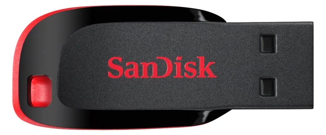 SanDisk Cruzer Blade - USB-Flash-Laufwerk - 64 GB - schwarz-rot, Ansicht 3
