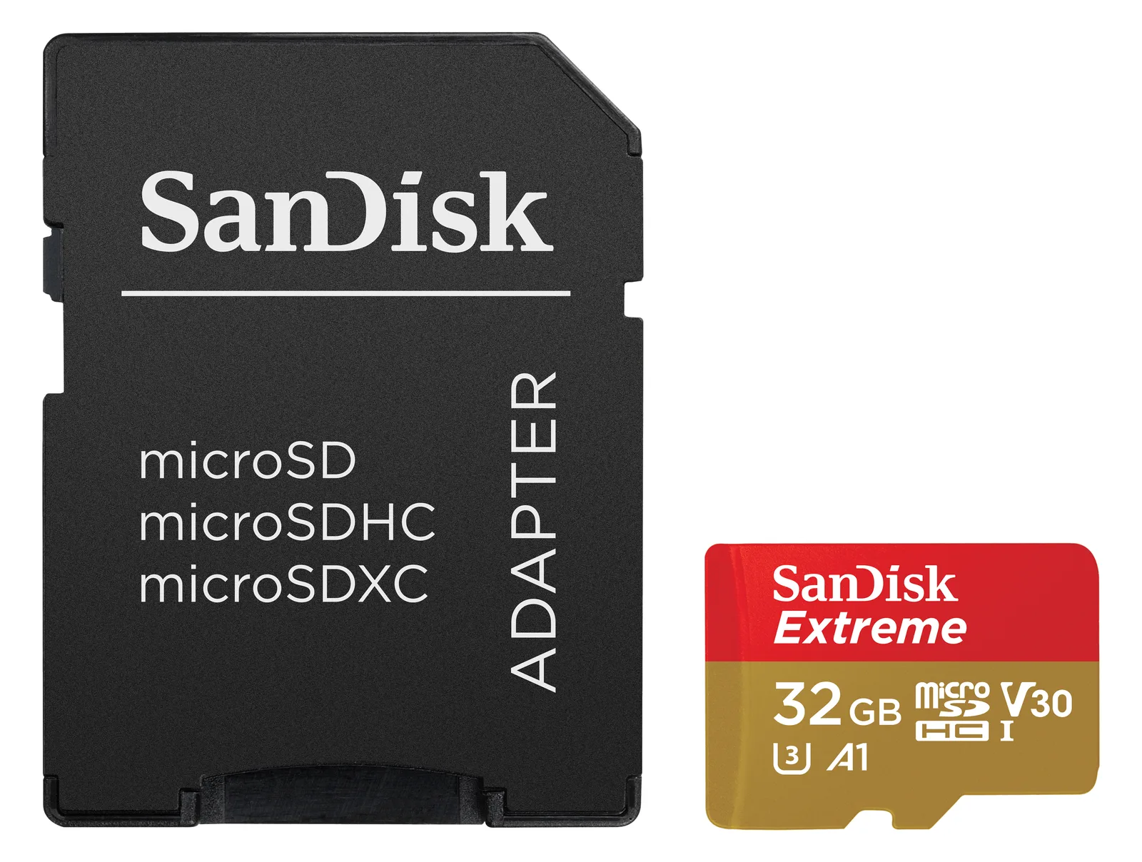 SanDisk Extreme - Flash-Speicherkarte (microSDHC/SD-Adapter inbegriffen), Ansicht 2