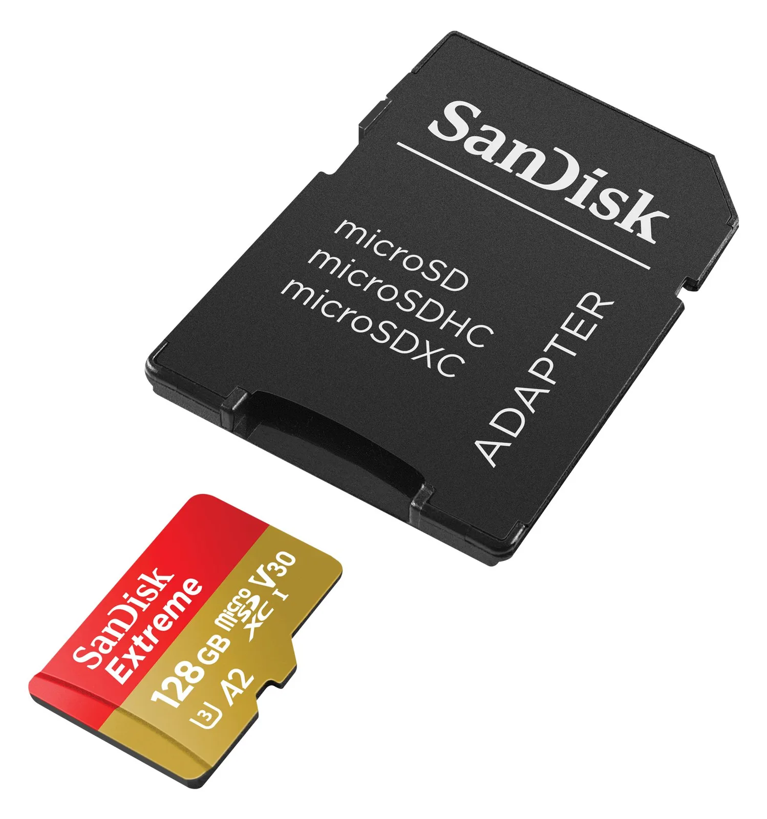 SanDisk Extreme - Flash-Speicherkarte (microSDXC-an-SD-Adapter inbegriffen), Ansicht 2