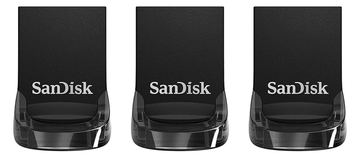 SanDisk Ultra Fit - USB-Flash-Laufwerk - 32 GB - USB 3.1 - Schwarz (Packung mit 3) von LumaTech