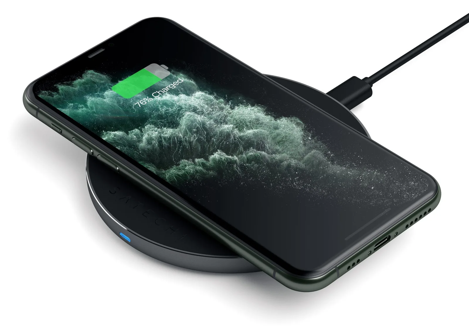 Satechi Aluminum PD QC Wireless Charger space gray - Ladegerät, Ansicht 3