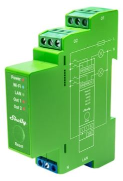 Shelly · Hutschiene·Pro Dimmer 2PM· LEDs & Glühbirnen· von LumaTech