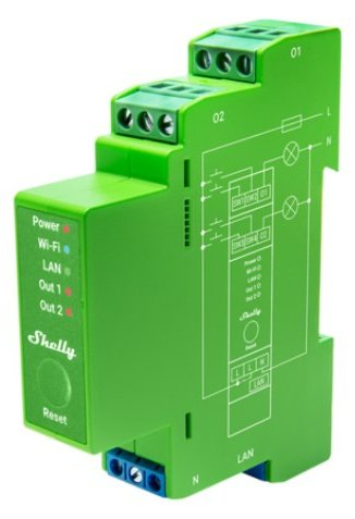 Shelly · Hutschiene·Pro Dimmer 2PM· LEDs & Glühbirnen· von LumaTech