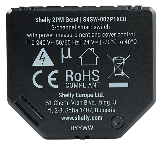 Shelly 2PM Gen4 WiFi-Switch Matter X2 _2PM_Gen4_2er, Ansicht 3