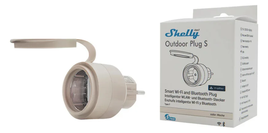 Shelly Outdoor Plug S Gen3 Zwischenstecker für draussen, Ansicht 3
