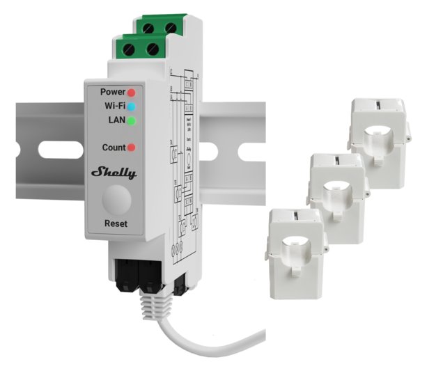 Shelly Pro 3EM WLAN/LAN Stromzähler