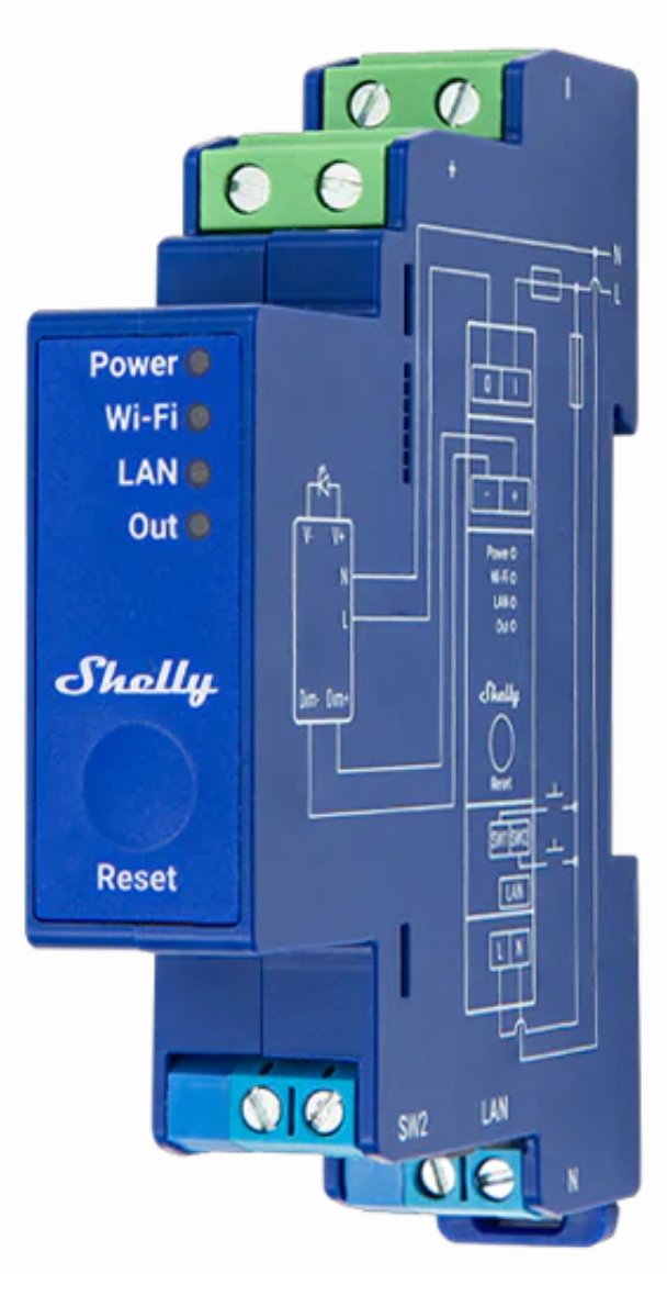 Shelly Pro Dimmer 0/1-10V PM 1xLAN/Verbrauchsmessung/BT/WiFi von LumaTech