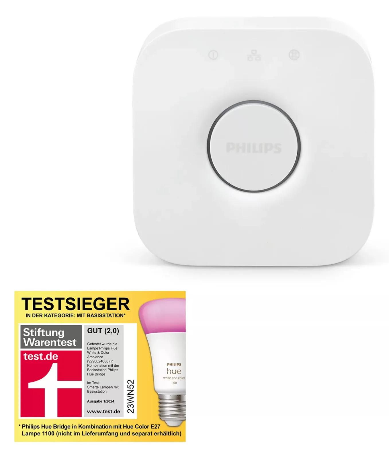 Signify Philips Hue Bridge - Zentrale Steuerung - kabellos, kabelgebunden, Ansicht 2