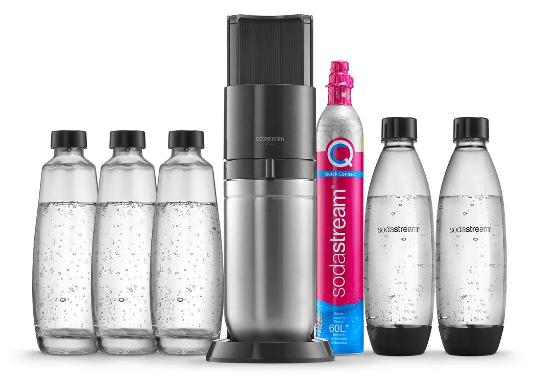 SodaStream DUO - Schwarz - Edelstahl - Glas - 1 l - 60 l - 155 mm - 280 mm, Ansicht 2