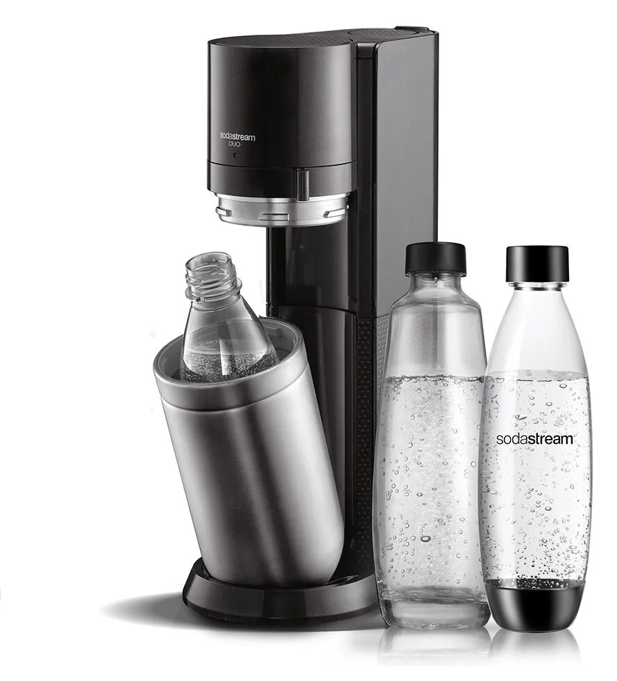 SodaStream DUO black - Schwarz - Edelstahl - Glas - 1 l - 60 l - 155 mm - 280 mm, Ansicht 2