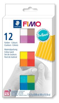 STAEDTLER FIMO 8023 C - Modellierton - Gemischte Farben - Erwachsener - 12 Stück(e) - 110 °C - 30 min