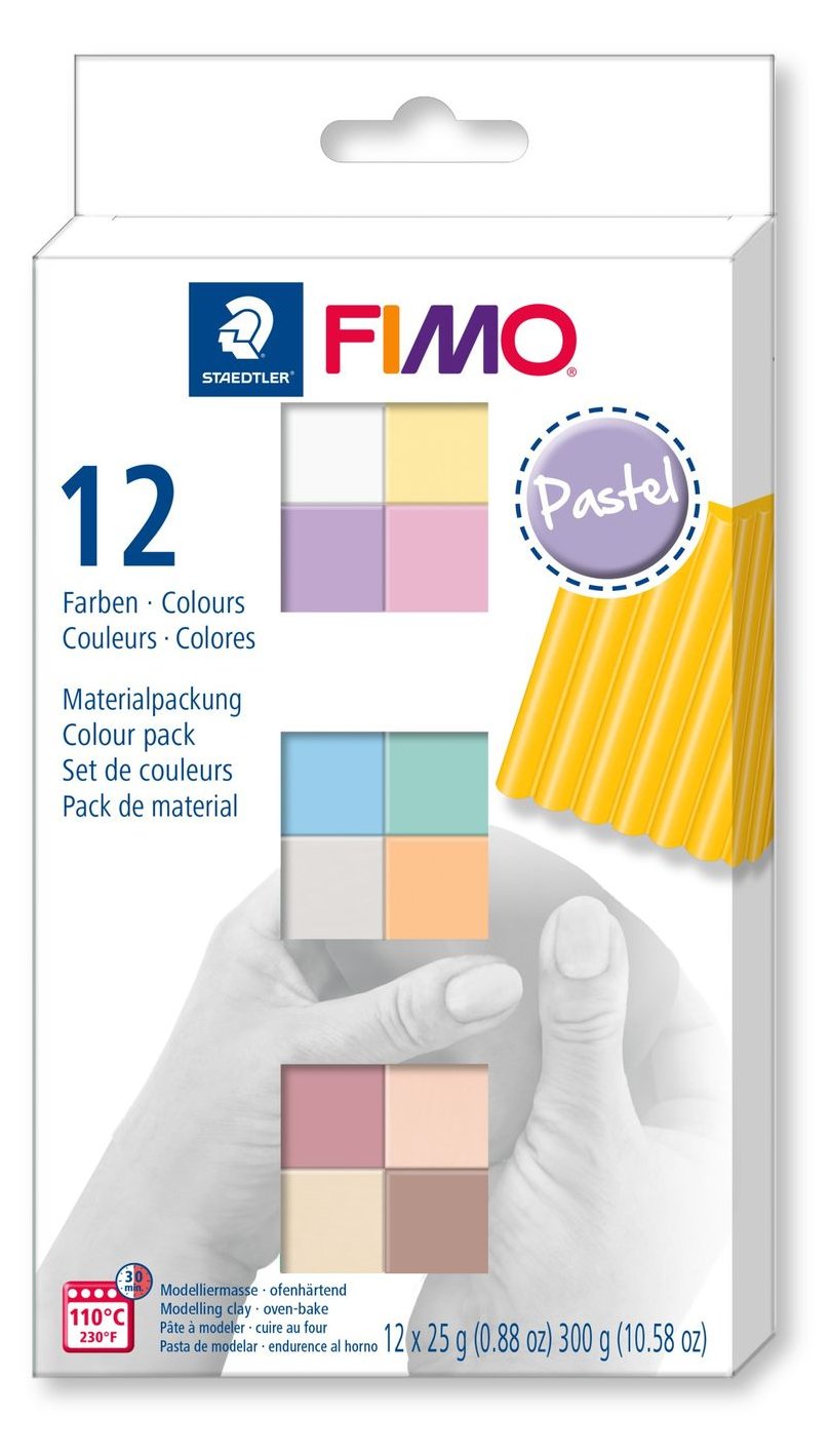 STAEDTLER FIMO 8023 C - Modellierton - Gemischte Farben - Erwachsener - 12 Stück(e) - 110 °C - 30 min von LumaTech
