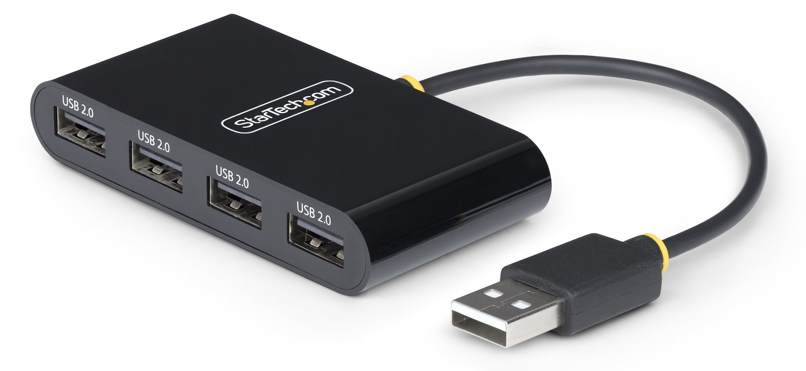 StarTech.com 4-Port USB 2.0 Hub, USB Bus Powered, Small Travel Mini USB Hub, USB 2.0 Splitter, Multi-Port Portable Hub