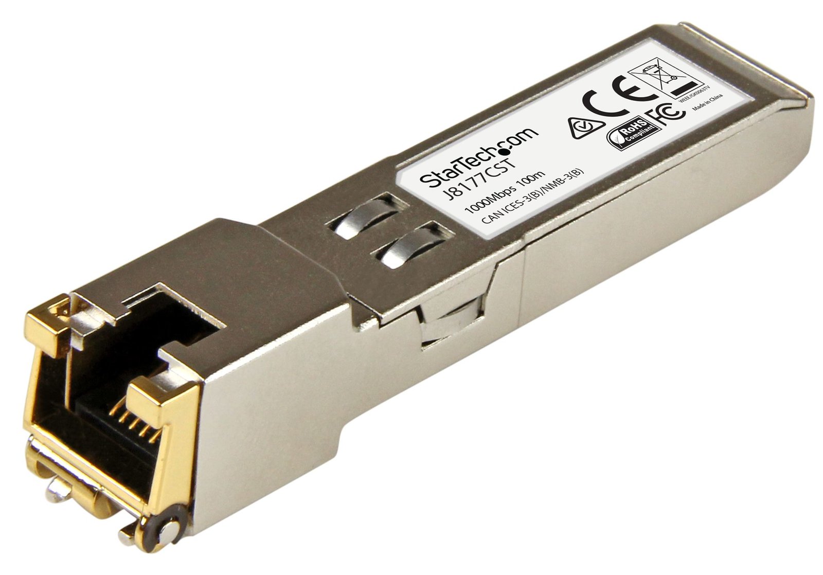 StarTech.com Gigabit RJ45 Kupfer SFP Transceiver Modul - HP J8177C kompatibel - 1000Base-T - Mini-GBIC SFP
