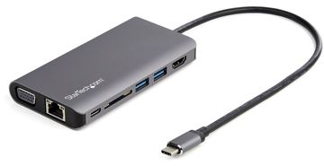 StarTech.com USB C Multiport Adapter, USB-C Mini Travel Dock with 4K HDMI or 1080p VGA, 3x USB 3.0 Hub, SD, GbE von LumaTech