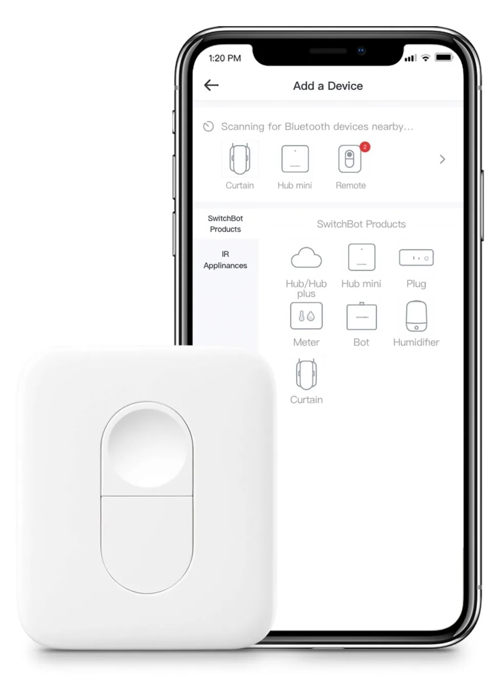 Switchbot Remote - Lighting - Bluetooth - Drucktasten - Weiß, Ansicht 2