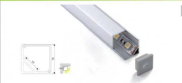Synergy 21 S21-LED-PR20197 - Modulares Profil - Weiß - Aluminium - 2 m, Ansicht 3
