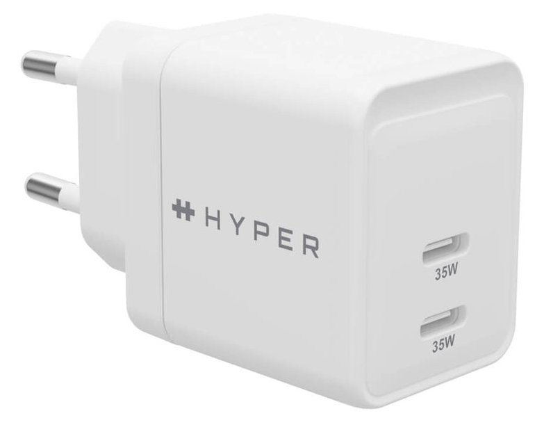Targus HyperJuice - Netzteil - GaN - 35 Watt - QC 3.0, Power Delivery 3.0 + PPS - 2 Ausgänge (24 pin USB-C)