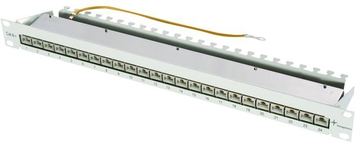 Telegärtner Karl Gärtner Telegärtner MPP24-HS - Patch Panel - CAT 6a - STP - RJ-45 X 24 - Hellgrau, RAL 7035 - 1U von LumaTech