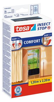 Tesa Fliegengitter Comfort Klett für Tuer weiß