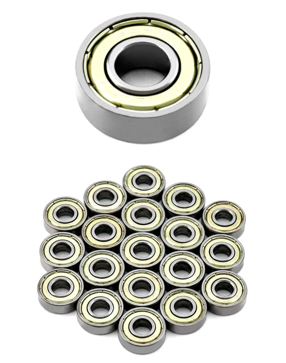 QWORK® 20 Stück 608zz Kugellager, Metall Double Shielded Miniatur Rillenkugellager, für Skateboards, Roller, Inline Skates, 8mm x 22mm x 7mm — Bild 6