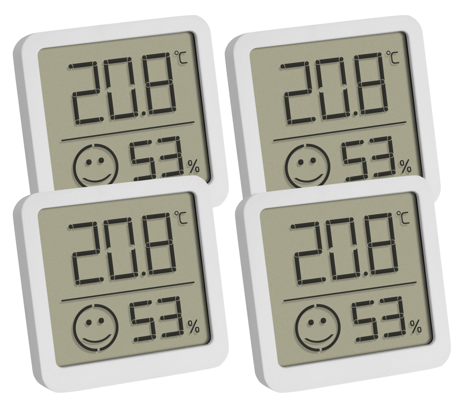 TFA 30.5053.02.04 - Elektronisches Umgebungsthermometer - Indoor - Digital - Weiß - Kunststoff - Quadratisch