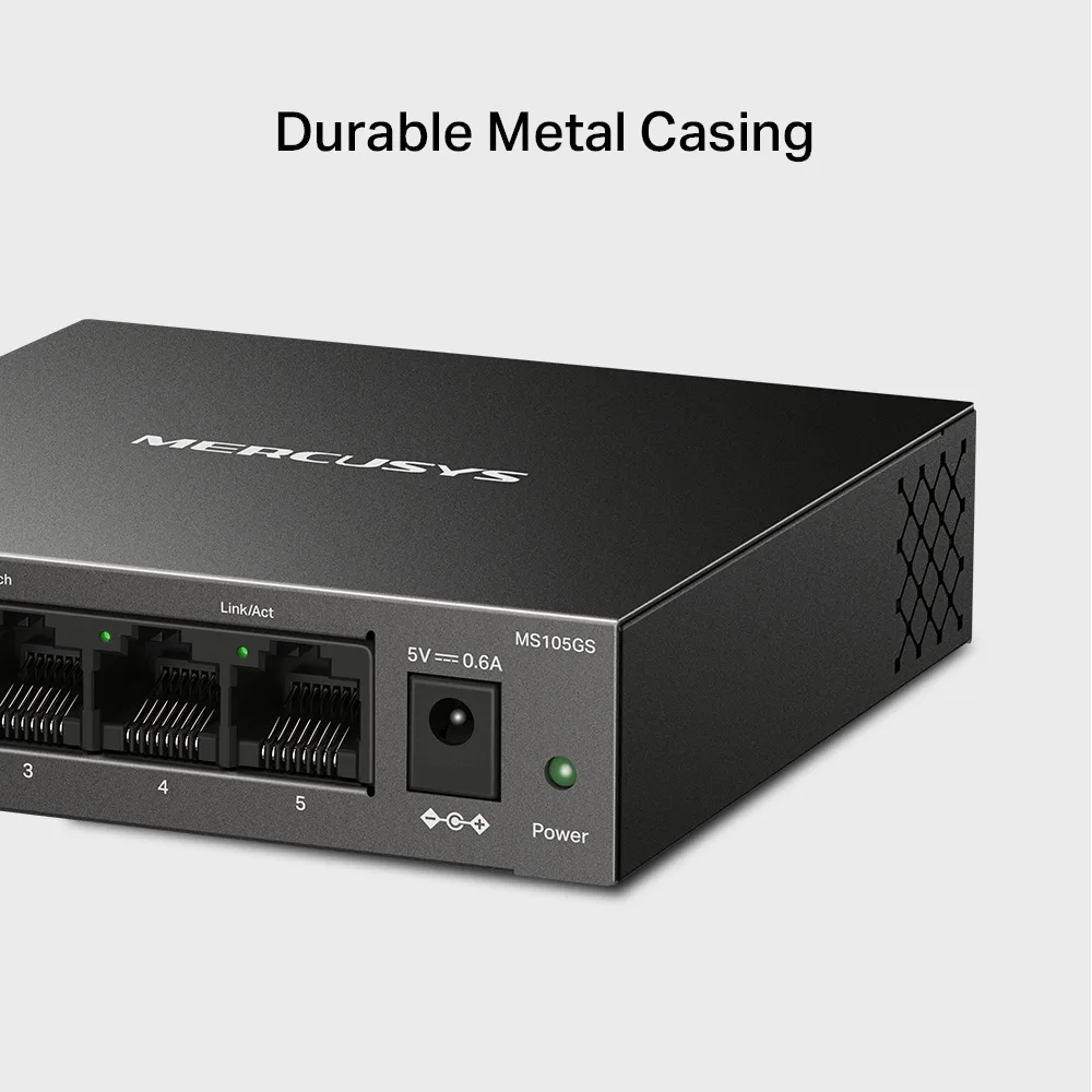 TP-LINK Switch MS105GS 5-Port Gigabit Steel Case - Switch - 1 Gbps, Ansicht 2