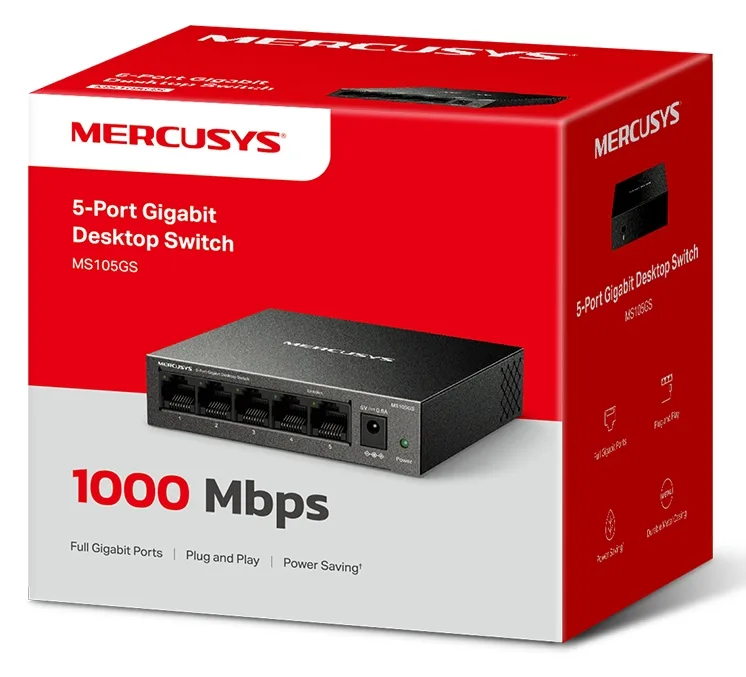TP-LINK Switch MS105GS 5-Port Gigabit Steel Case - Switch - 1 Gbps, Ansicht 4