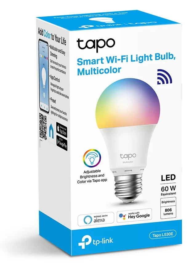 TP-LINK Tapo L530E - Intelligentes Leuchtmittel - Weiß - WLAN - LED - E27 - Multi, Ansicht 4