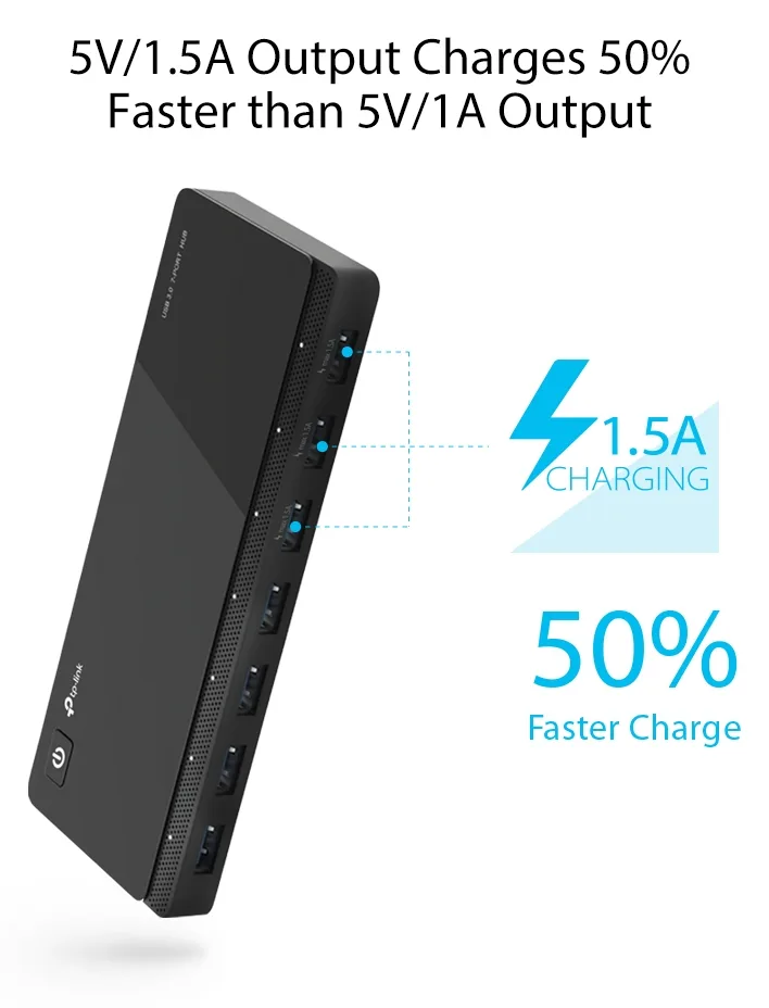 TP-LINK UH700 - Hub - 7 x SuperSpeed USB 3.0, Ansicht 4