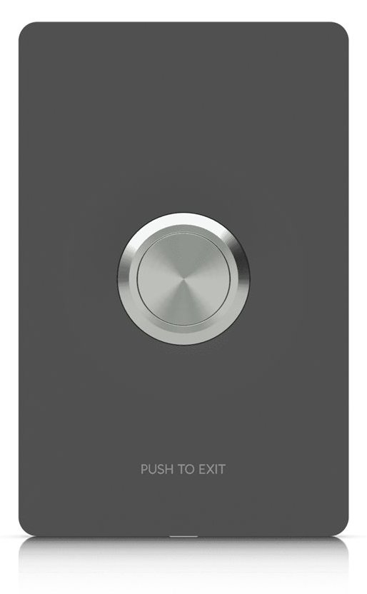 Ubiquiti Button designed for UniFi Access Hubs. Push-to-exit.