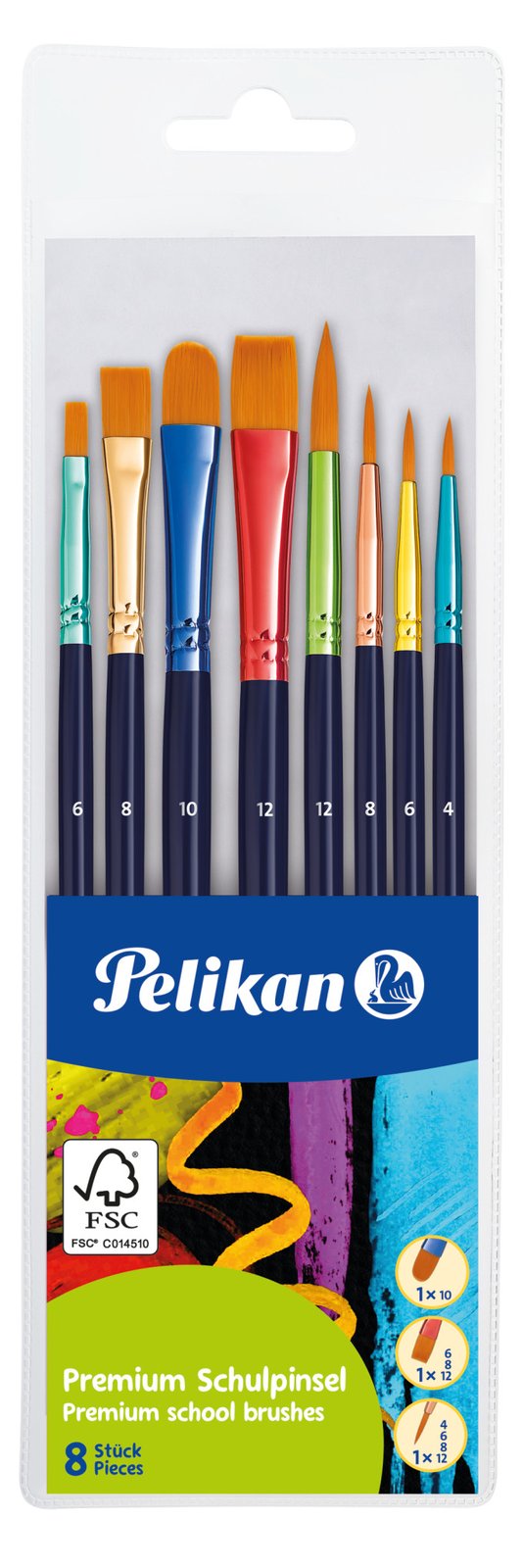 Pelikan 701181 - Bürstenset - Sortiert - Synthetisch