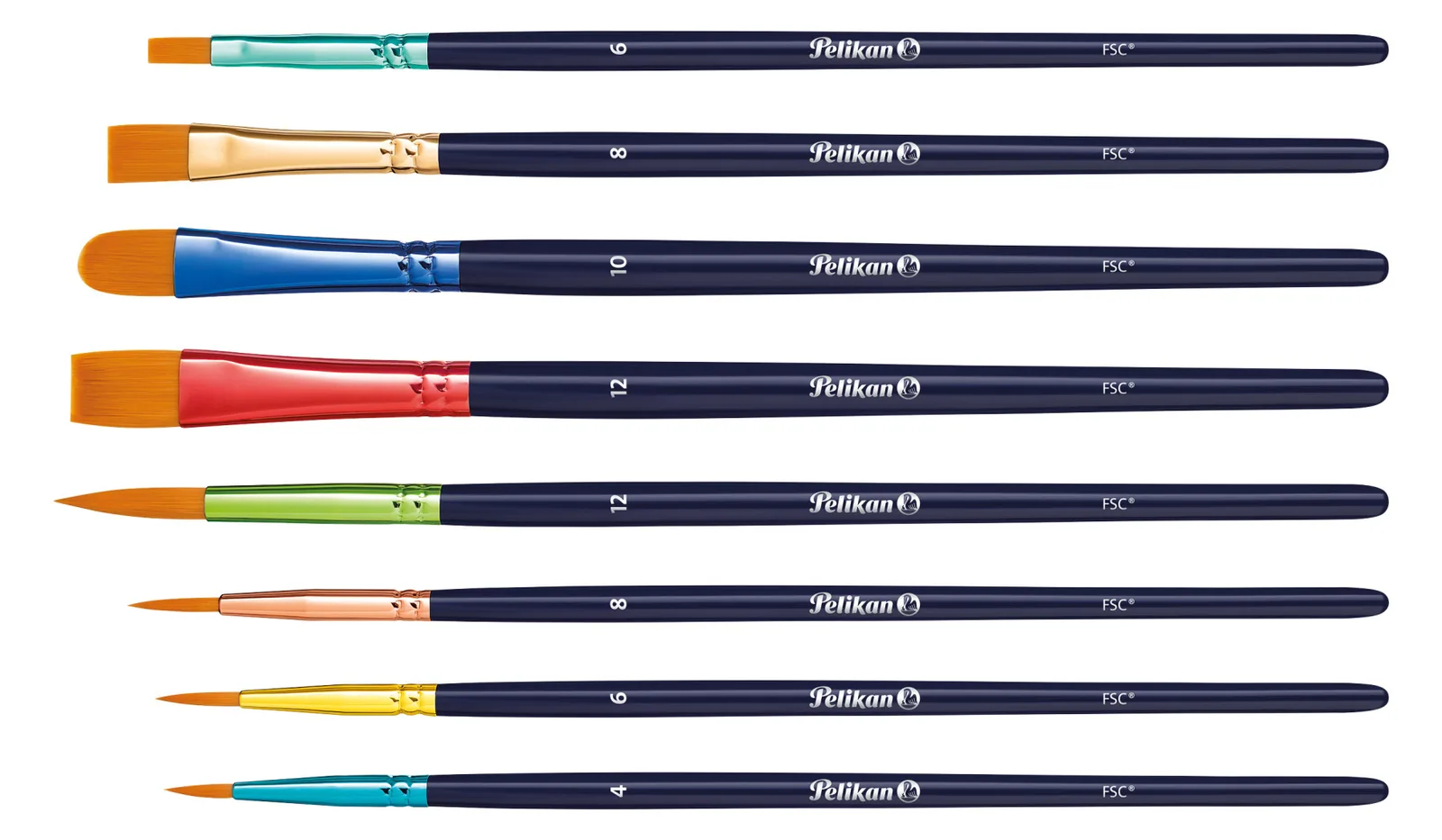 Pelikan 701181 - Bürstenset - Sortiert - Synthetisch, Ansicht 3