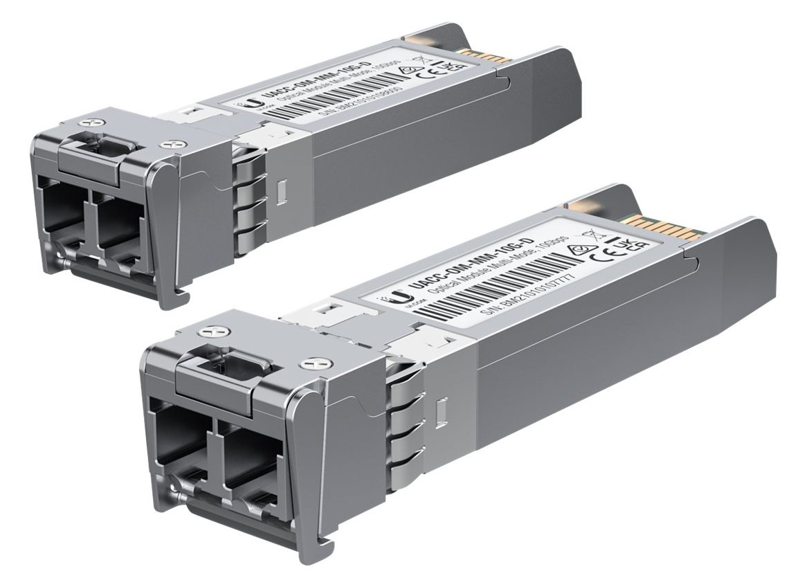UbiQuiti SFP (Mini-GBIC)-Transceiver-Modul - 10 GigE - LC Multi-Mode - bis zu 300 m (Packung mit 2)