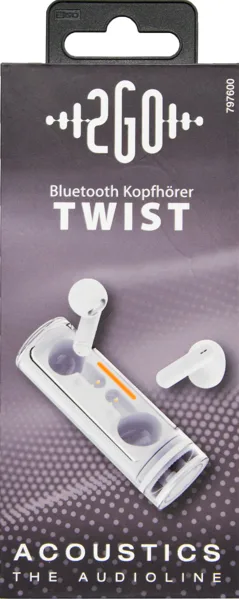 2GO Bluetooth Headset Acoustic Twist True Wireless Stereo - Headset - 20 KHz, Ansicht 2