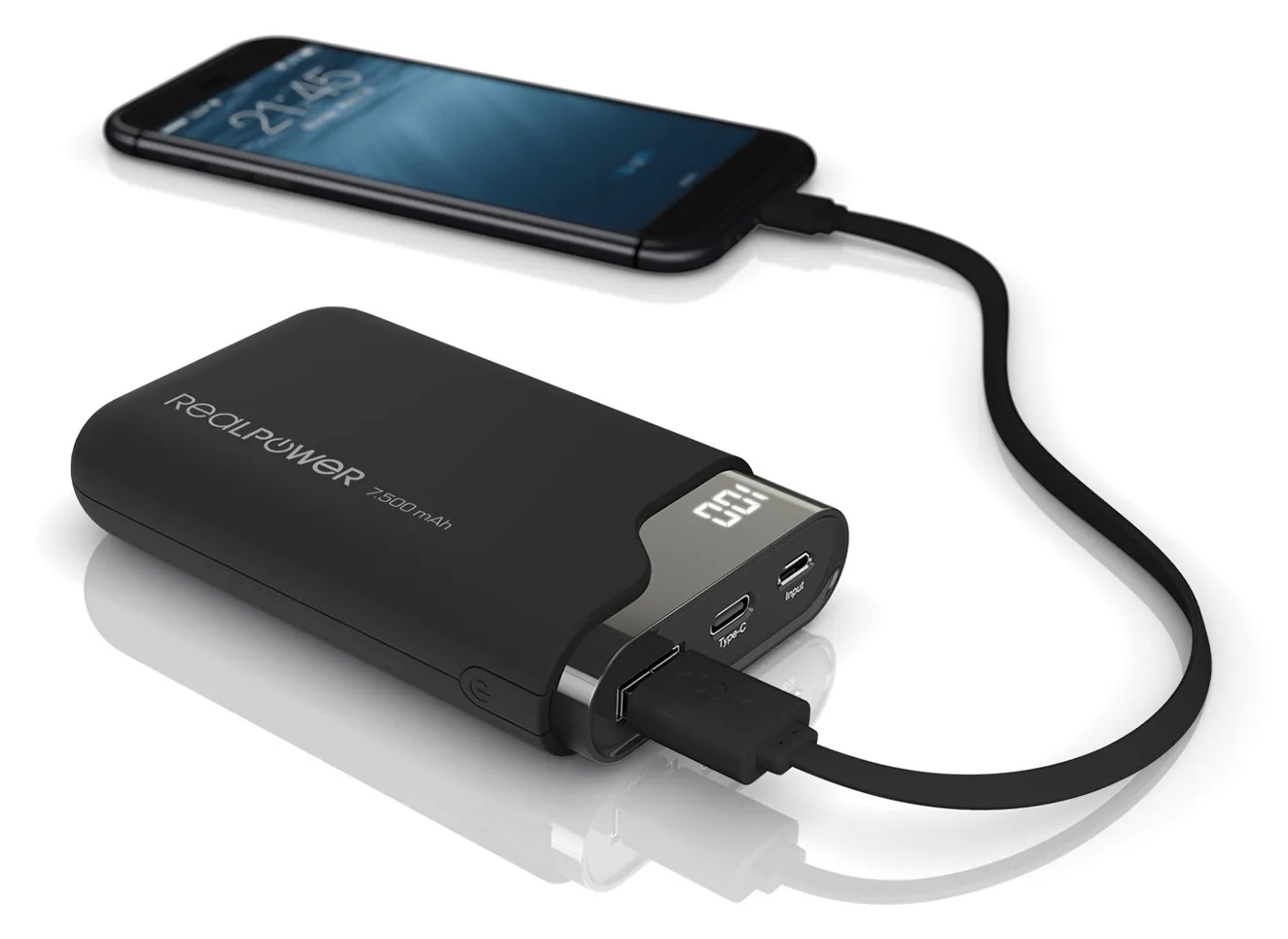 Ultron Powerbank RealPower PB-7500C schwarz, Ansicht 4