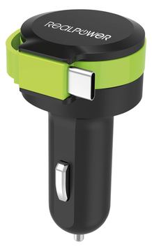 Ultron Realpower - Auto-Netzteil - 4.8 A - 2 Ausgabeanschlussstellen (USB, 24 pin USB-C) von LumaTech